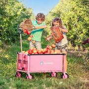 Collapsible Utility Cart with Wheels, 150L Lightweight Foldable, Portable Rolling Wagon for Garden, Shopping, Sports, Camping, Transport - Hombetta