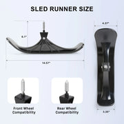 HOMBETTA Foldable Snow Sled Wagon for Winter Outdoor Use & Gear Transport - Hombetta