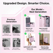 Folding Utility Cart Rolling Crate Handcart,165LBS Durable Heavy Duty, 60L Foldable Shopping Cart,for Groceries, Tools, Office, Teacher, Storage - Hombetta